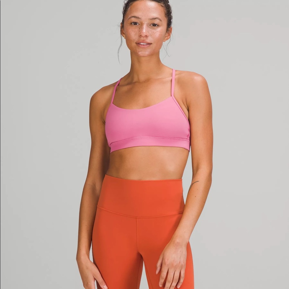Lululemon NWT Flow Y Bra Size 8 Pink Blossom